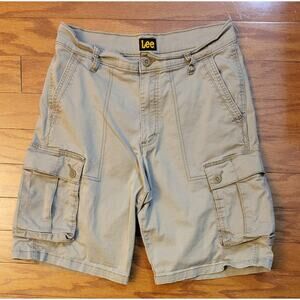 Men Lee Cargo Shorts Size 30 Khaki Tan